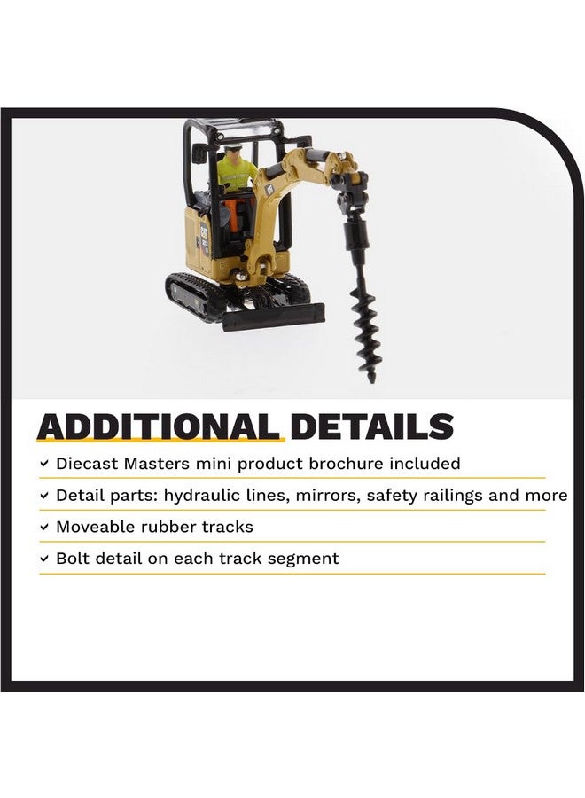 Diecast Masters Diecast Masters 1:50 Scale Caterpillar 301.7 CR Mini Hydraulic Excavator | High Line Series Cat Trucks & Construction Equipment Model 85597  - Image 5