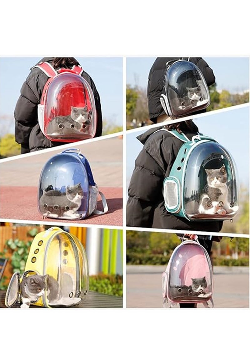 Generic Cat Carrier Bubble Bag, Transparent Pet Convenient Backpack Breathable Capsule Bag for Small Medium Dogs Cats, Airline Approved Travel Pet Carrier, for Hiking Travel Outdoor Use (Yellow)  - Image 3