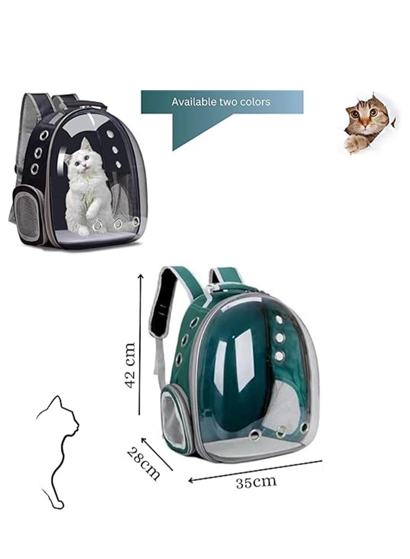 Generic Cat Carrier Bubble Bag, Transparent Pet Convenient Backpack Breathable Capsule Bag for Small Medium Dogs Cats, Airline Approved Travel Pet Carrier, for Hiking Travel Outdoor Use (Yellow)  - Image 5