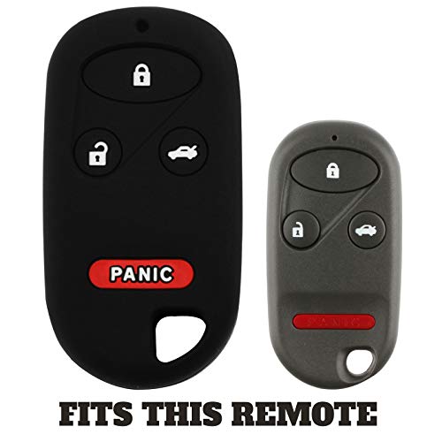 KeylessOption KeyGuardz Keyless Entry Remote Car Key Fob Outer Shell Cover Soft Rubber Case for Honda Civic Accord Pilot CR-V Acura TL TSX CL - Image 3