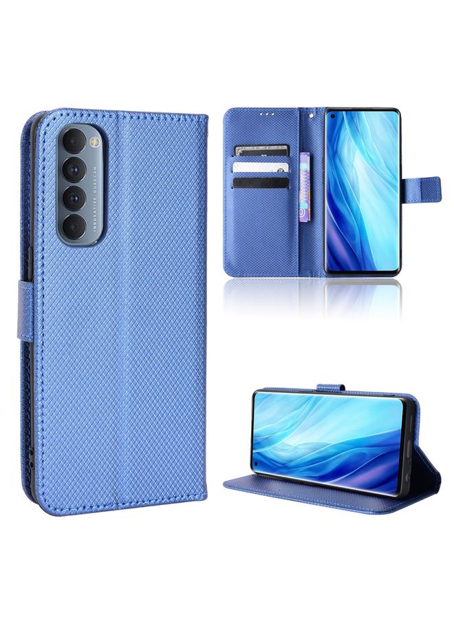 اس-توب جراب هاتف من الجلد بتصميم ماسي لهاتف OPPO Reno4 Pro عالميًا والهند وجنوب شرق آسيا - Image 1