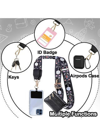 Clip and Go Strap for Phone with Wallet Crossbody, Phone Strap with Zippered Wallet, Adjustable Anti Theft Cellphone Lanyard for Women, Cellphone Chain Accessories - view 3