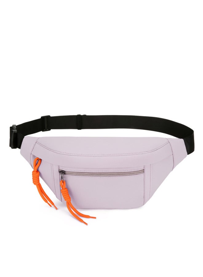 Generic Chest Bag Men's Ins Trendy Small Bag Waterproof Japanese Casual Messenger Bag Sports Shoulder Bag Men's Waist Bag Women's Shoulder Bag-Color:Purple  - Image 1