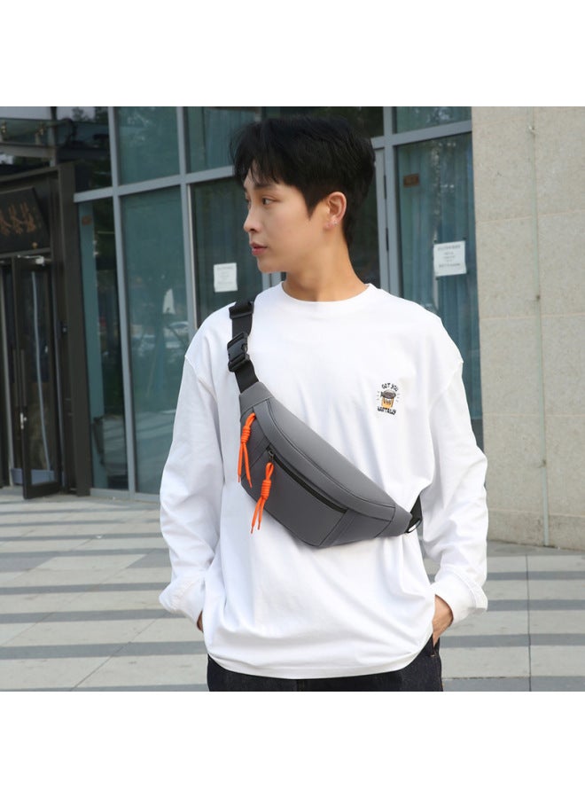 Generic Chest Bag Men's Ins Trendy Small Bag Waterproof Japanese Casual Messenger Bag Sports Shoulder Bag Men's Waist Bag Women's Shoulder Bag-Color:Purple  - Image 5