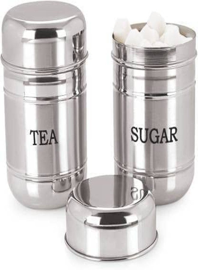 NETIZEN Stainless Steel Tea Sugar Containers/Cannister/tea sugar Dabba 700ml each - Set of 2 for Home Use - Image 1