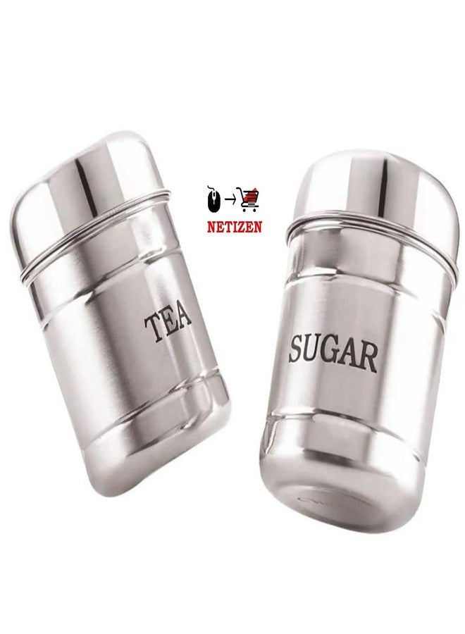 NETIZEN Stainless Steel Tea Sugar Containers/Cannister/tea sugar Dabba 700ml each - Set of 2 for Home Use - Image 5