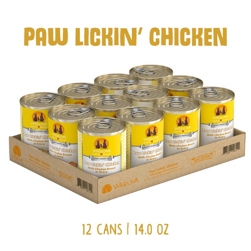 Weruva Classic Dog Food, Paw Lickinâ€™ Chicken with Chicken Breast in Gravy, 14oz Can (Pack of 12) - Image 2