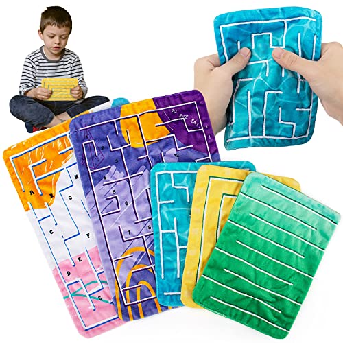 Inbeby 5 Pcs Marble Maze Mat Sensory Fidget Stress Relief ToysSensory Mat Anxiety Calming ToysTactile Sensory Toys for Kids Adults Teens Autism with Special Needs School Classroom Home Supplies2 Sizes - Image 1