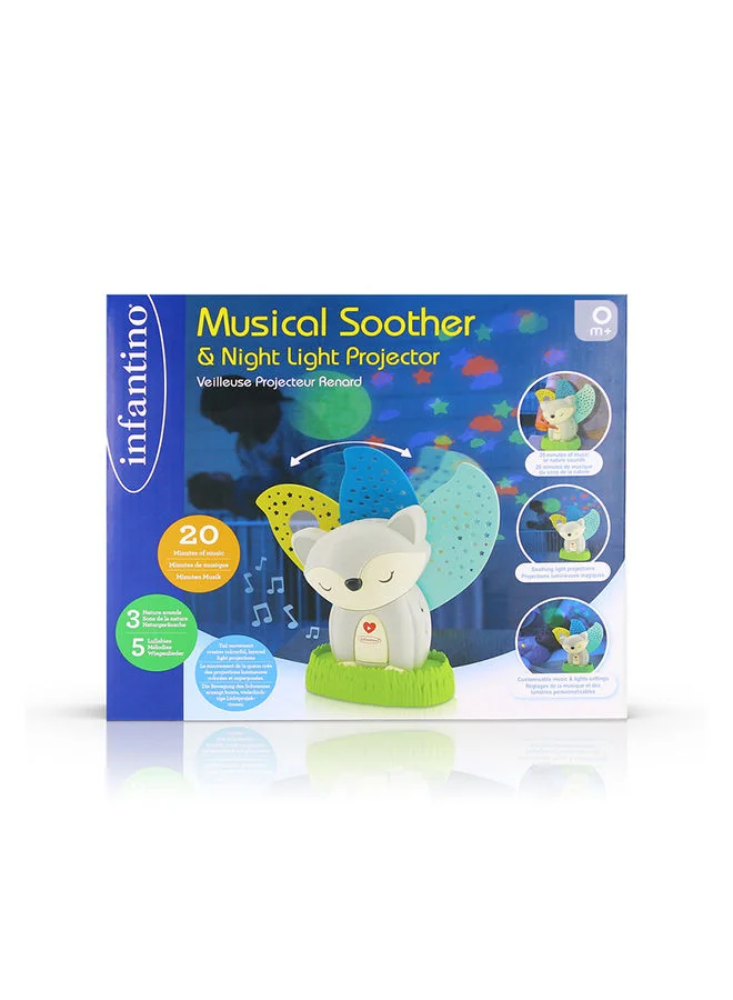 infantino 3-In-1 Musical Soother And Night Light Projector - Grey