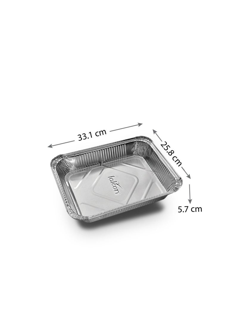 Falconpack Disposable Aluminium Food Storage Container Rectangle With Lid  331X258X57mm - Image 2