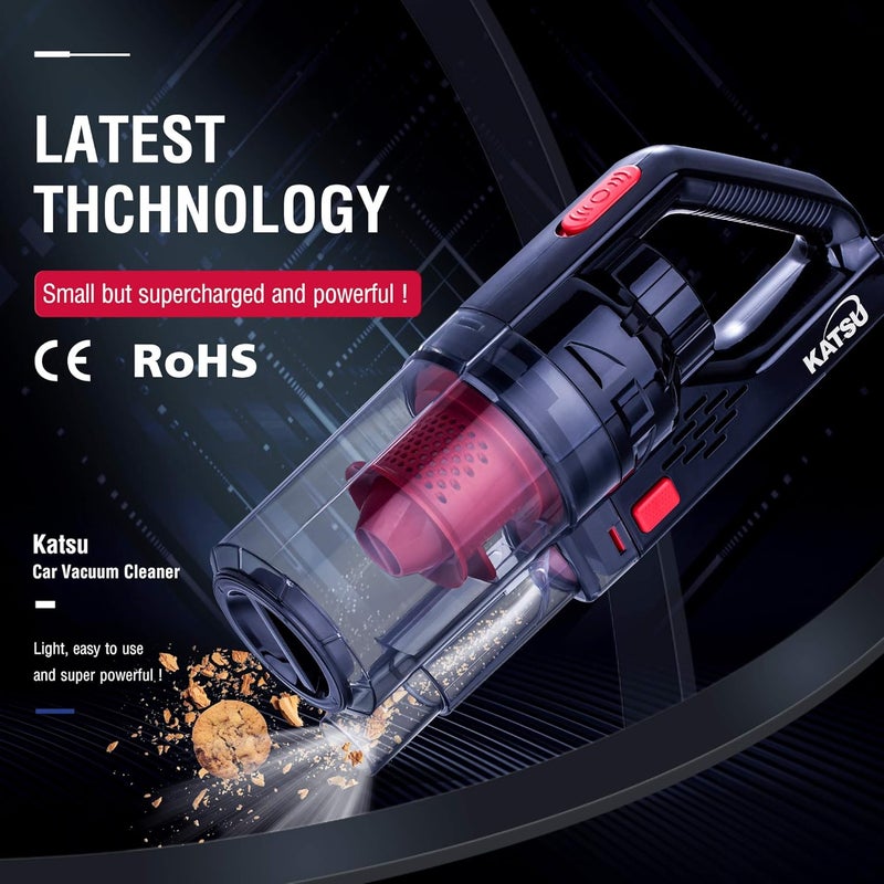 KATSU Tools مكنسة سيارات كاتسو تولز المحمولة 150 واط مع قوة شفط 7000 باسكال - Image 2
