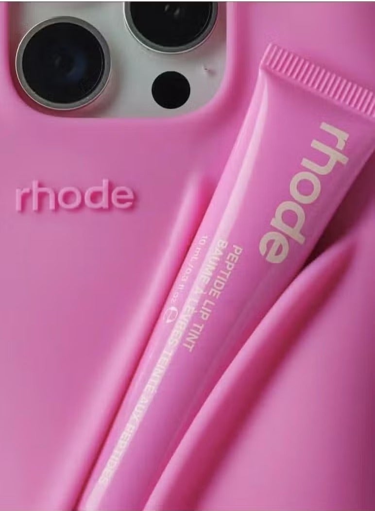 rhode iPhone 14 Pro Max Silicone Lip Holder for Cell Phone, Lip Gloss Adhesive Sleeve Case for iPhone 14 Pro Max, Lip Holder Stick-on Phone Cover for iPhone 14 Pro Max 6.7 inch（Espresso）  - Image 3