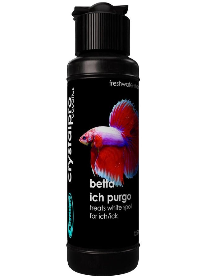 crystalpro Crystapro Betta Ich Purgo - White Spot Cure for Beta Fish - Ich - Ick Treatment - Effective and high Concentration 4.2 Oz (125ml) - Image 1