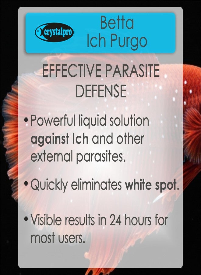 crystalpro Crystapro Betta Ich Purgo - White Spot Cure for Beta Fish - Ich - Ick Treatment - Effective and high Concentration 4.2 Oz (125ml) - Image 3