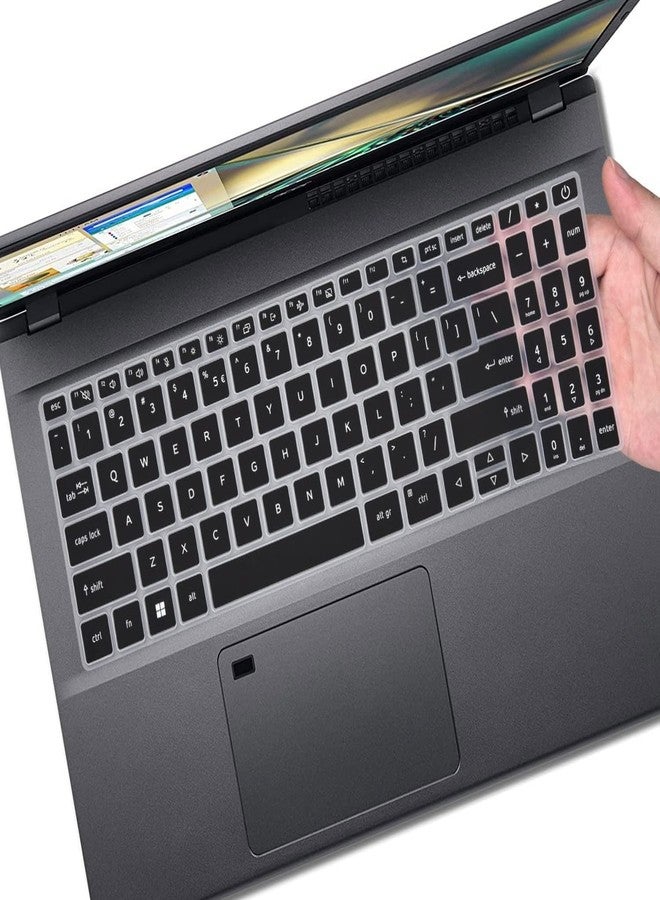 رايا غطاء لوحة مفاتيح سيليكون من رايا لأجهزة الكمبيوتر المحمولة المخصصة للألعاب من نوع Acer Nitro V 15 (ANV15-41 / ANV15-51 / ANV15-52) و Acer Aspire 5 (A515-57G / A515-58GM) و Acer Nitro Lite 16 (NL16-71G) (أسود) - Image 1