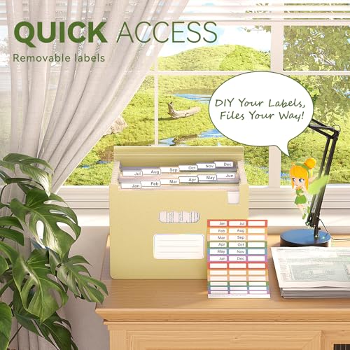 EcoStash Accordion File Organizer, 12-Pocket Wheat Straw Expanding File Folder, Portable Monthly Bill & Tax Receipt Organizer, Letter/A4 Size Document Holder with Colorful Tabs-Wheat Yellow - Image 3