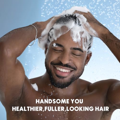 ulluxe Biotin Hair Growth Shampoo for Men: Natural Mens Thickening Shampoo for Hair Loss and Thinning Hair, Infused Rosemary Oil Tea Tree Oil and Mint, Sulfate Free and Color Safe, 10.15 fl.oz - Image 5