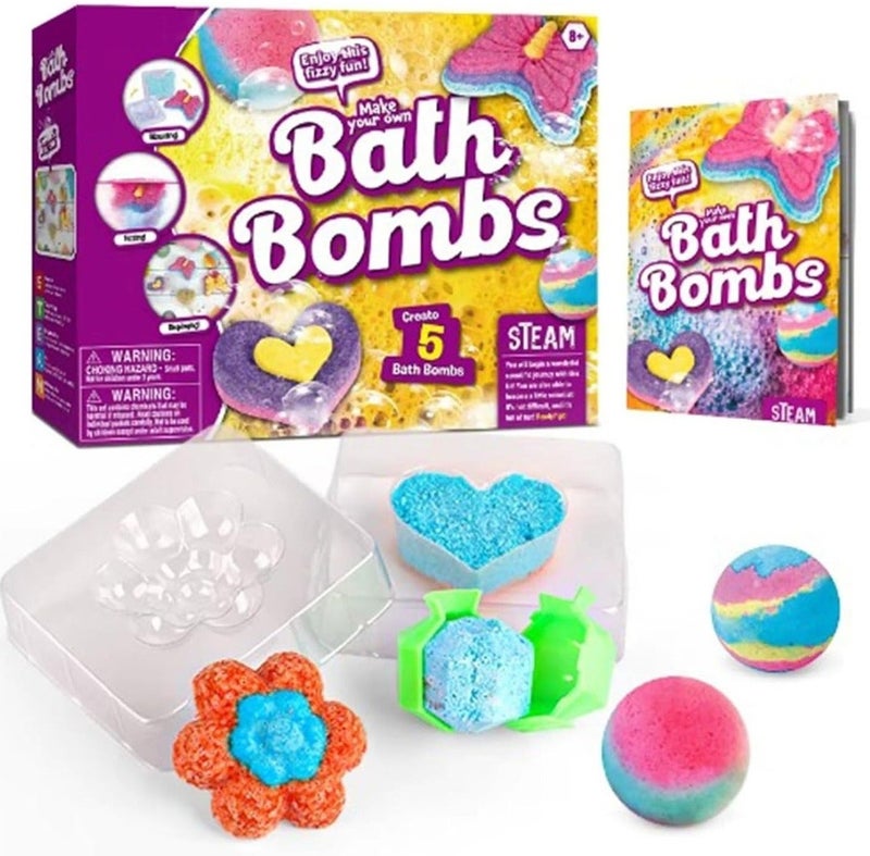 UKR DIY Bath Bombs Kit for Kids STEAM Science Craft Set Children Girls Art Crafts Activity Educational Gift - Image 1