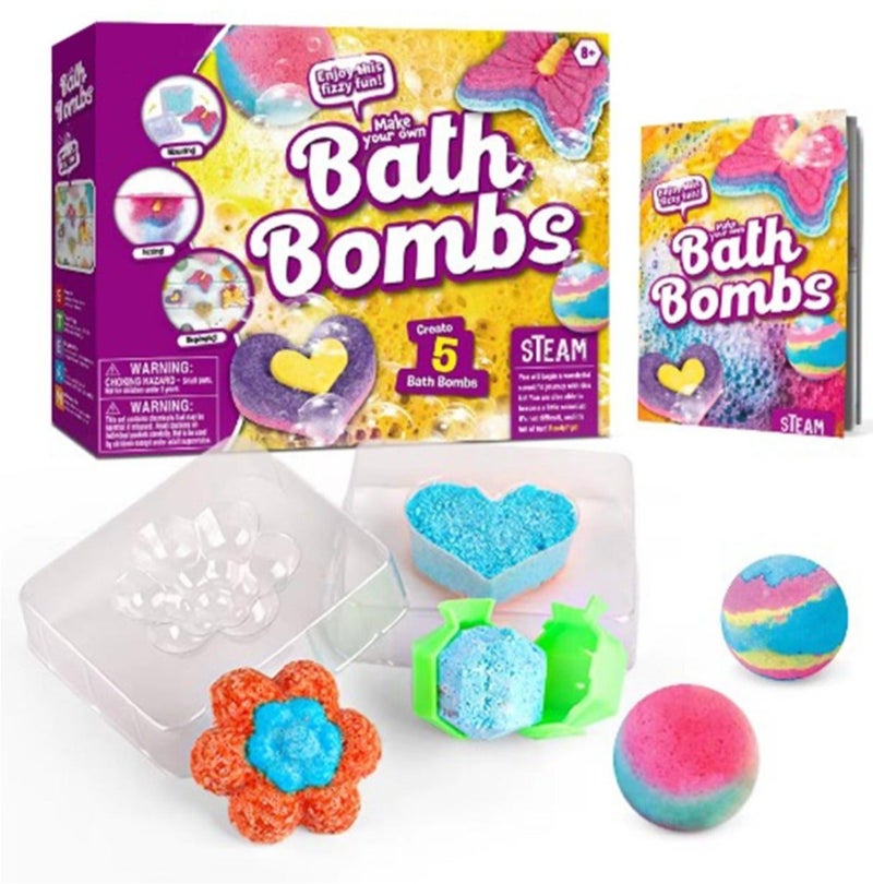 UKR DIY Bath Bombs Kit for Kids STEAM Science Craft Set Children Girls Art Crafts Activity Educational Gift - Image 5