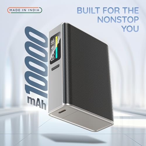 Pebble Rapid Qube 10000mAh Power Bank | 22.5W Fast Charging | Compact & Sleek Design | Digital Display | Dual Output | 10-Way Circuit Protection - Image 3
