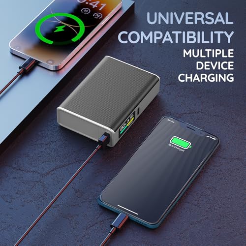 Pebble Rapid Qube 10000mAh Power Bank | 22.5W Fast Charging | Compact & Sleek Design | Digital Display | Dual Output | 10-Way Circuit Protection - Image 5