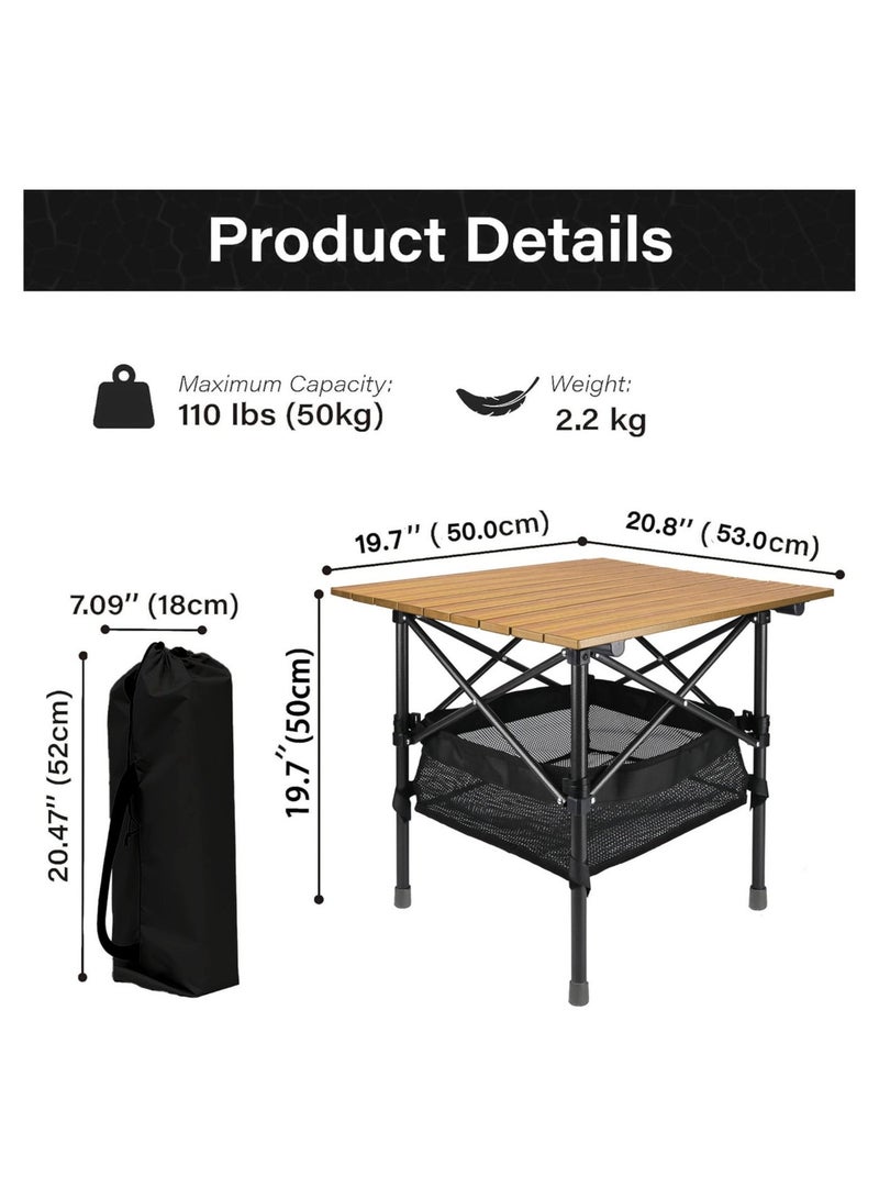 WALALLA Folding Camping Table,Foldable Table for Tailgating or Camp Site with Carry Bag, Lightweight and Portable for Beach, Picnic, Tailgate & Outdoor Use - Image 5