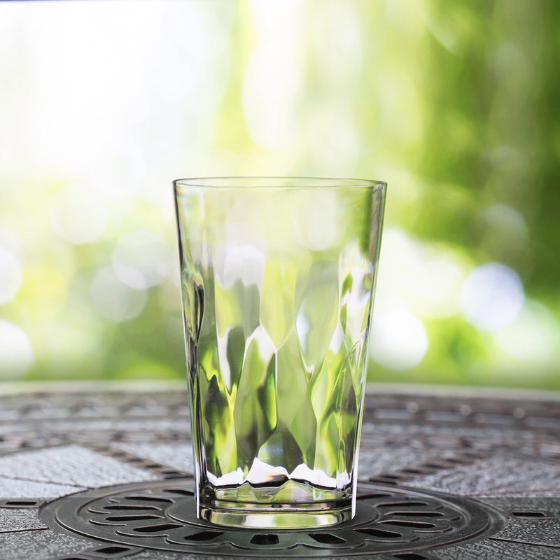 JGIRL unbreakable Plastic Drinking Glasses [Set of 6] Shatterproof Drinking Cups, reusable Drinking Tumblers, Plastic glass cup, Drinking cup, Dishwasher Safe (16 Ounces) - Image 4