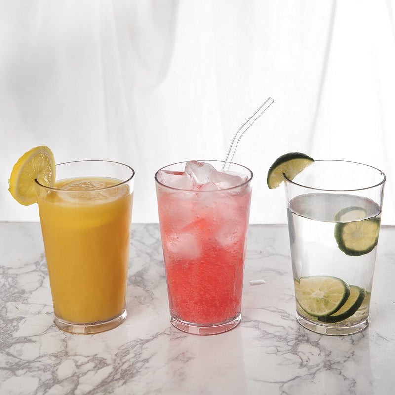 JGIRL unbreakable Plastic Drinking Glasses [Set of 6] Shatterproof Drinking Cups, reusable Drinking Tumblers, Plastic glass cup, Drinking cup, Dishwasher Safe (16 Ounces) - Image 5