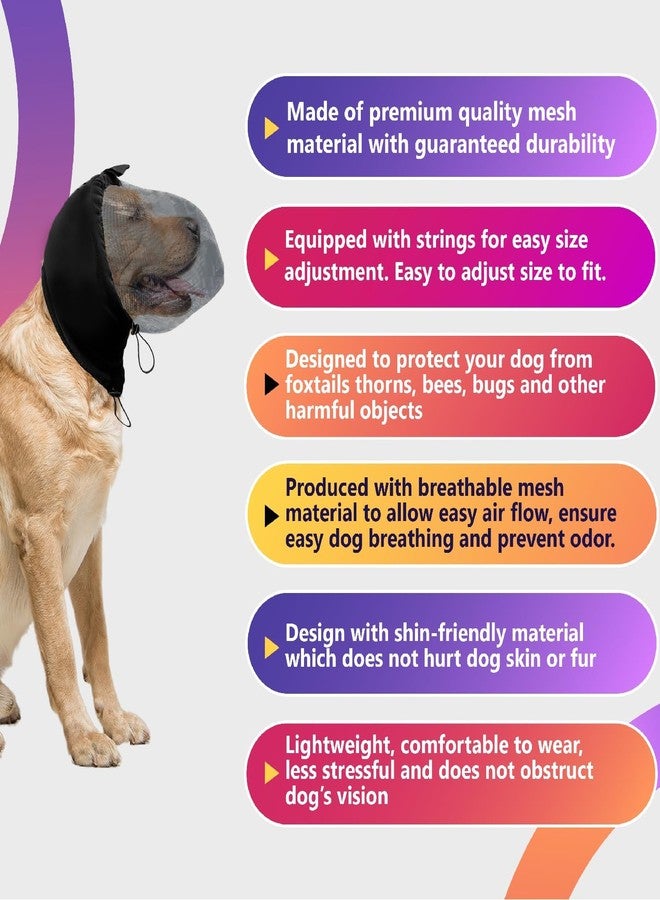 Vakerga Field Guard Dog Head Net Mesh Protector Dog Face Guard - Image 4