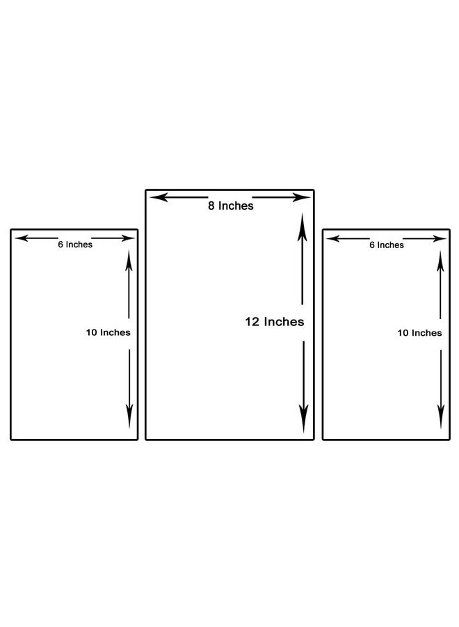 جو هوكد لوحة جدارية من مادة MDF بتصميم Go Hooked/فن معلق/ديكور (28 سم × 9 سم × 28 سم، 3 إطارات، Mdf3X-31) متعدد الألوان - Image 5
