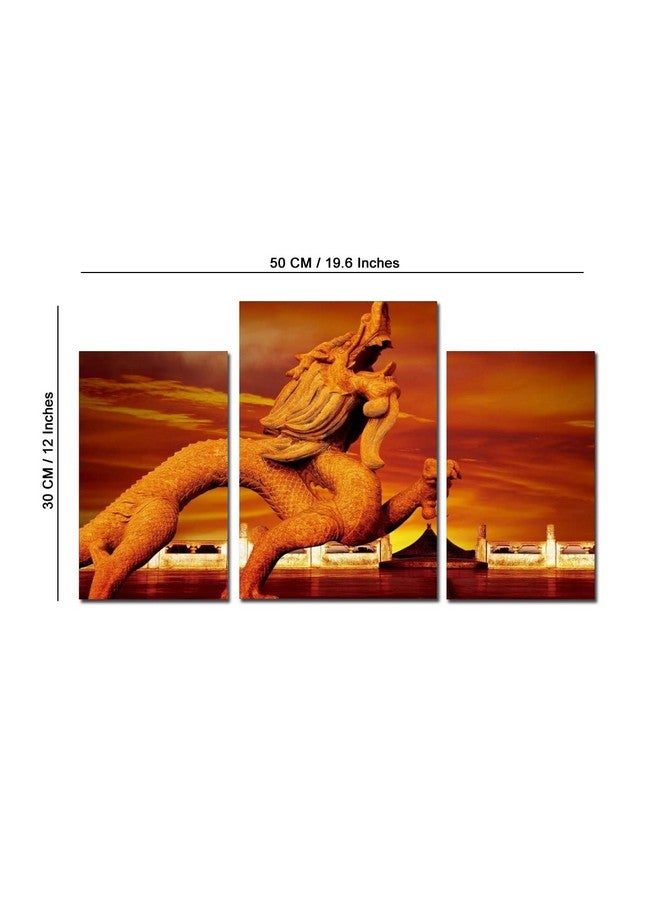 جو هوكد لوحة جدارية من مادة MDF بتصميم Go Hooked/فن معلق/ديكور (28 سم × 9 سم × 28 سم، 3 إطارات، Mdf3X-31) متعدد الألوان - Image 3