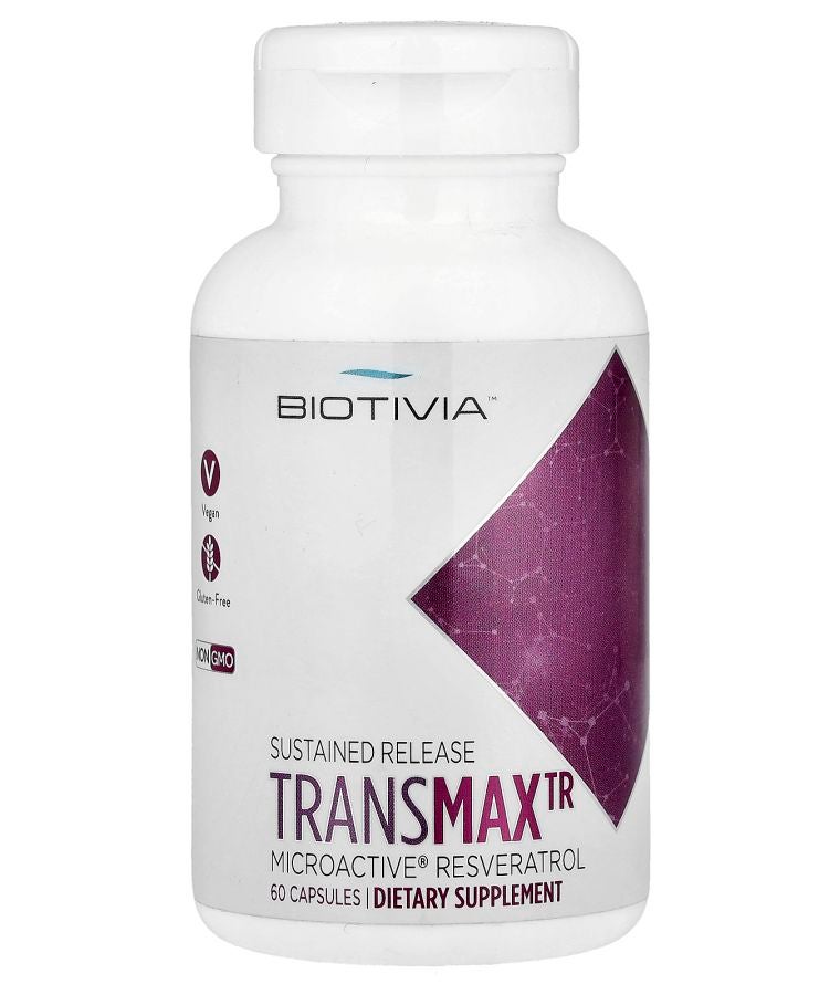 BIOTIVIA TransmaxTR MicroActive® Resveratrol 60 Capsules (500 mg per Capsule)