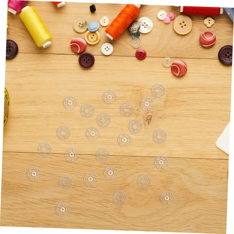 DIYEAH 80 Sets Plastic Snap Fastener Buttons Round Invisible Sew-on Studs for Shirts Clothing DIY Craft Sewing Accessories - Image 4