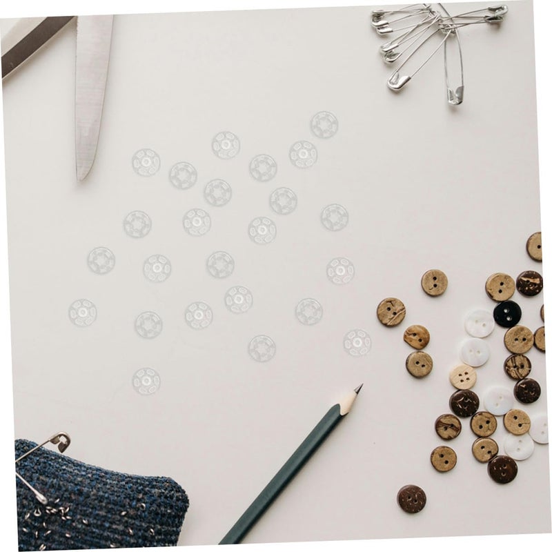 DIYEAH 80 Sets Plastic Snap Fastener Buttons Round Invisible Sew-on Studs for Shirts Clothing DIY Craft Sewing Accessories - Image 5