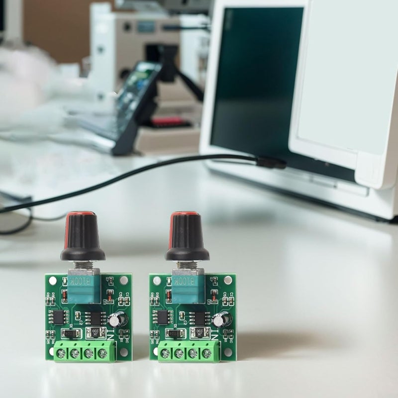 جودة شائعة موثوقة لوحدة تحكم محرك DC PWM 2A 1.8V-15V مع وظيفة مفتاح للتطبيقات ذات الجهد المنخفض جدًا، دورة عمل قابلة للضبط 0-100% وحماية فيوز ذاتي الاسترداد، هيكل ABS، عبوة من قطعتين - Image 5