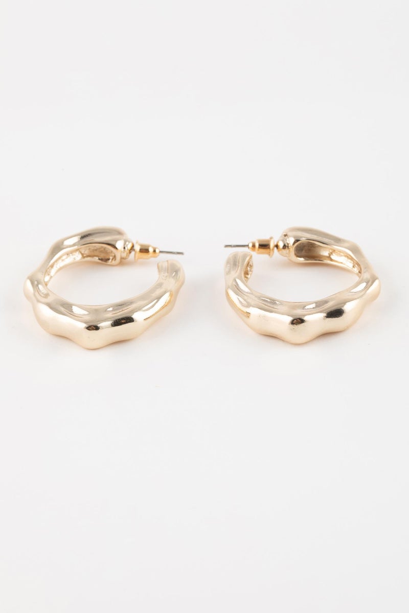 DeFacto Gold Woman Woman Hoop Gold Earrings Casual - Image 2