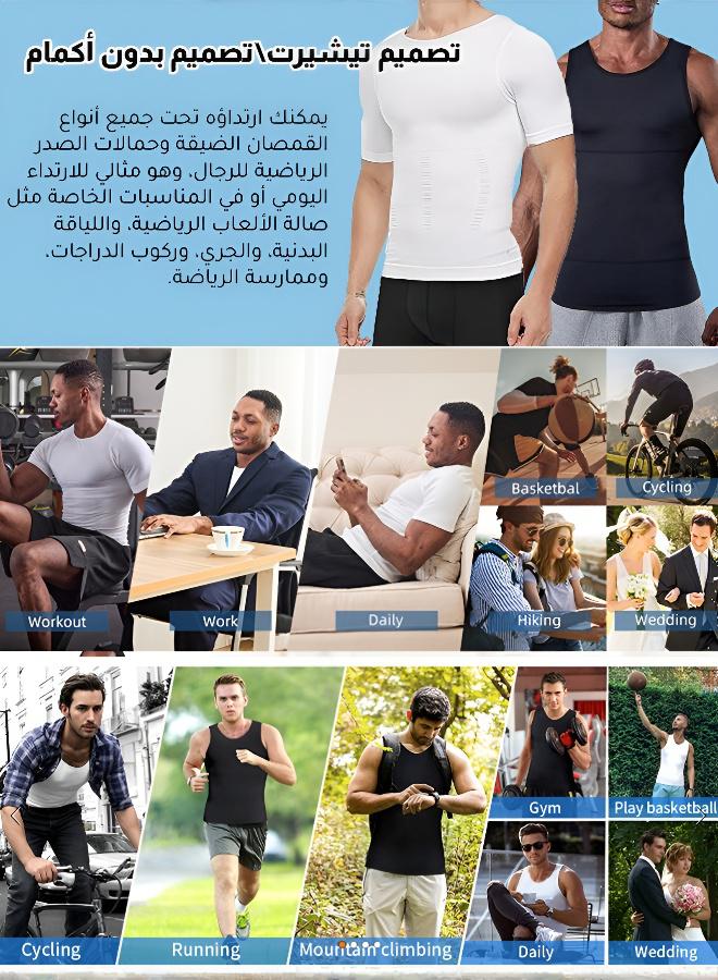 Men's Compression Vest & Tank Top – Invisible Body Shaper for Chest Slimming & Tummy Control, Daily Comfort Fit - Image 3