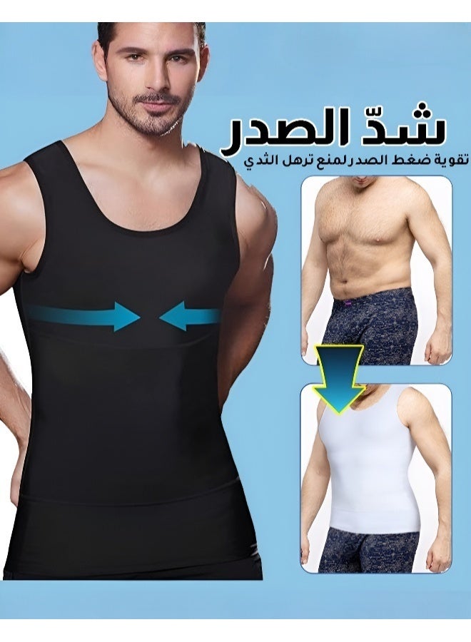 Men's Compression Vest & Tank Top – Invisible Body Shaper for Chest Slimming & Tummy Control, Daily Comfort Fit - Image 5