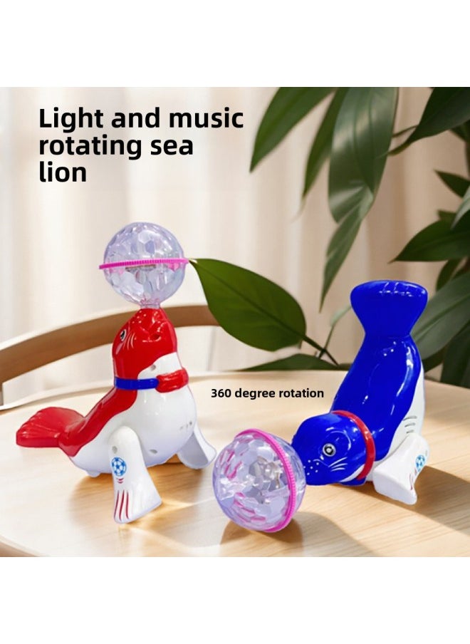 Shake The Same Electric Stunt Spin Top Ball Dancing Sea Lion Dolphin Toy Night Market Stall Explosion Generation-Color:Spotted Dog-Specifications:Only Toys Are Sent (you Need To Bring Your Own Batteries)  - Image 2