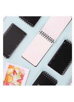 Y&D 6 Pack Mini Spiral Notebooks, A7 Waterproof Notebook, Top-Opening, Black Cover Pocket Notepad for Outdoor Activities Recording and Tactical Pocket, 3" x 5", 50 Sheets  - Image 5