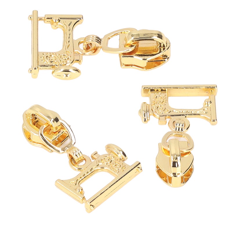 10 Pcs Zipper Pull Sewing Machine Metal Zipper Pulls Jacket Crafts Handbags Luggage Zipper HeadImitation Gold - Image 2