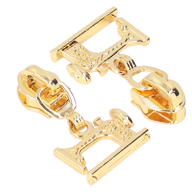 10 Pcs Zipper Pull Sewing Machine Metal Zipper Pulls Jacket Crafts Handbags Luggage Zipper HeadImitation Gold - Image 5