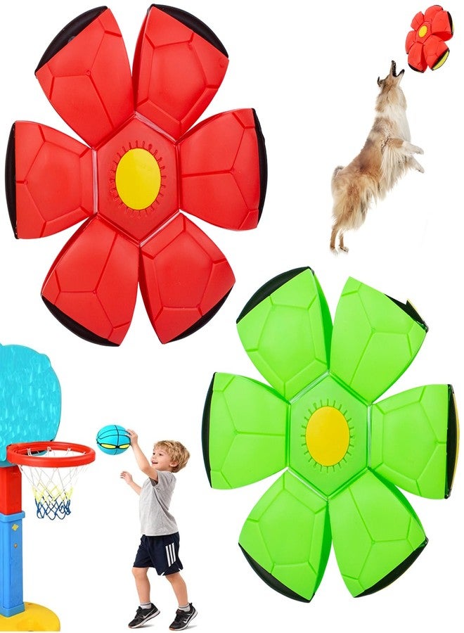 OOXYG Magic Bouncing Ball, Magic Meta - Balls for Dog, Children Bouncing Ball, Flying Saucer Bouncy Balls, Parent-Child Interaction, Dual Form Freely Switchable, Doggy Disc with 3 Light - Image 1