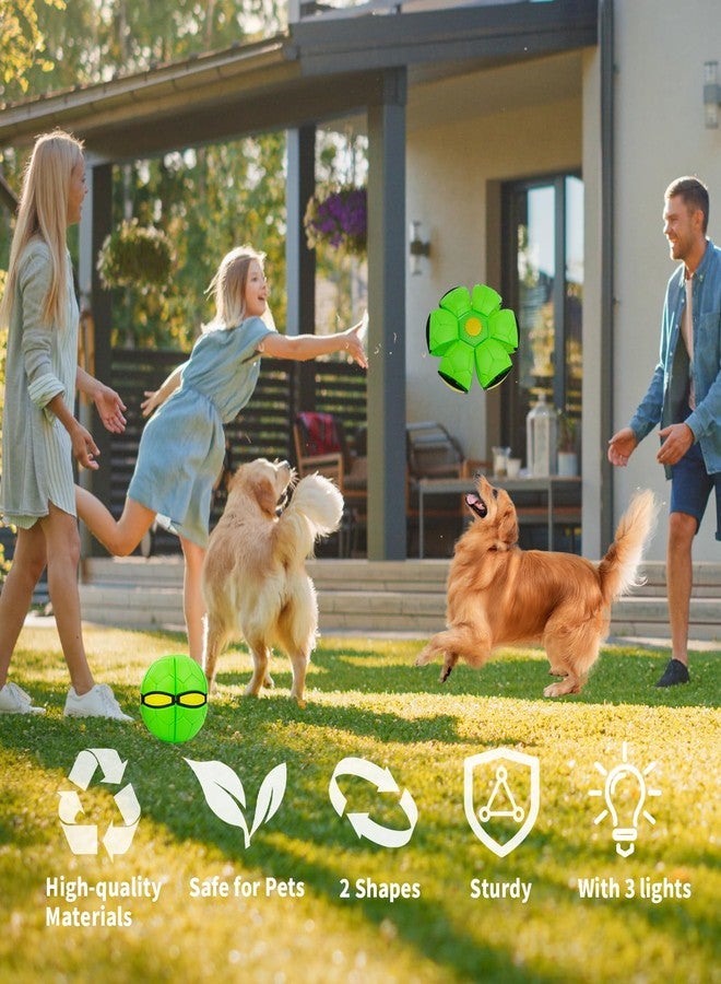 OOXYG Magic Bouncing Ball, Magic Meta - Balls for Dog, Children Bouncing Ball, Flying Saucer Bouncy Balls, Parent-Child Interaction, Dual Form Freely Switchable, Doggy Disc with 3 Light - Image 2