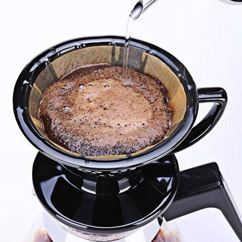 Jinshining 100 Pcs Brown Coffee Filters Paper Coffee Filter Moka Pot Filter Paper Universal Replacement Coffee Filter Compatible with Coffee Maker Coffee Machine Accessories - Image 3