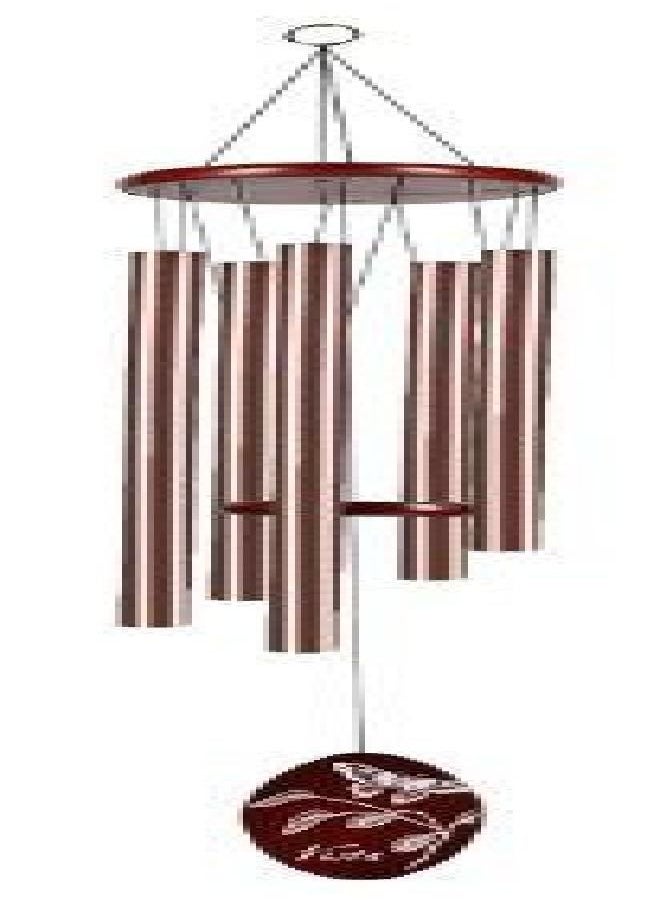 Sunset Vista Designs - Sunset Vista Designs Bronze Classic Wind Chime with Butterfly, Medium - Image 1