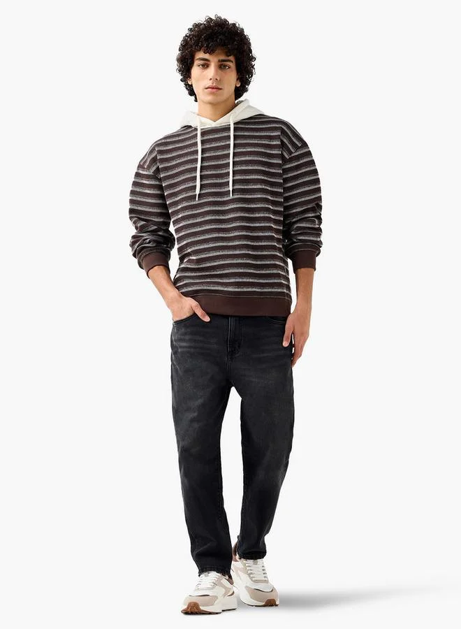 Lee Cooper Lee Cooper Men Waffle Striped Sweatshirt