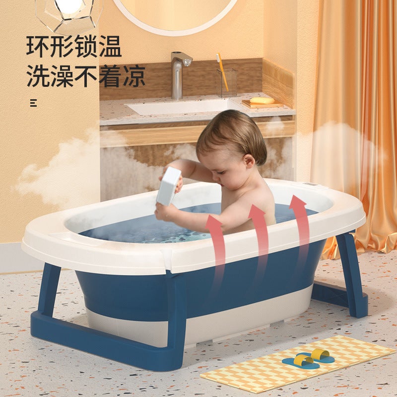 Baby Foldableing Bathtub For Kidsren And Toddlers Sitting And Lying Large Baby Bath Tub Kidsren'S Home Newborn Kidsren'S Supplies - Image 3
