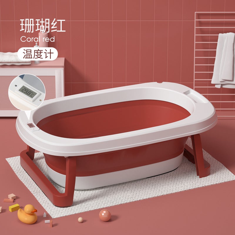 Baby Foldableing Bathtub For Kidsren And Toddlers Sitting And Lying Large Baby Bath Tub Kidsren'S Home Newborn Kidsren'S Supplies - Image 1