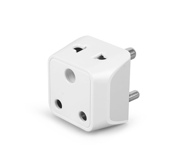 Ceptics Ceptics 2 in 1 Plug Extension Socket Type D Multiple Plug Socket 3 Pin Multi Plug Socket Dual Inputs for Computer PC Laptop Phone CE RoHS 3 Pack Lifetime Limited Warranty  - Image 3
